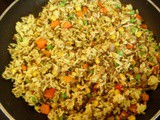 Minced Quorn with Spicy Rice (Vegetarian Keema Matar Pilau)