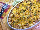 Cheesy Cauliflower, Leek & Mushroom Strata