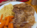 Cooking with aldi: Sautéed Pork Chops with Cider Sauce and Apple-Infused Carrots