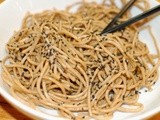 Soba Noodles Salad with Ginger Peanut Dressing