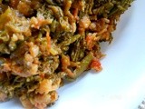 Broccolette mung dal masala/ Broccolette lentil curry