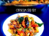 Colorful Capsicum stir fry-Andhra style