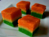 Tri color barfi