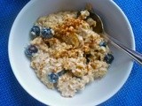 Banana Blueberry Peanut Butter Oatmeal