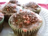 Chocolate Cupcakes with Peppermint Icing and Crushed Candy Cane  Sprinkles 