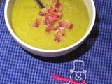 Homemade Pea Soup with Crumbled Bacon