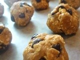 Peanut Butter Oatmeal Chocolate Chip Cookie Dough Balls