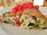 Spinach, Broccoli, Mushroom, and Ricotta Calzones