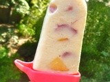 Strawberry Peach Honey Yogurt Pops