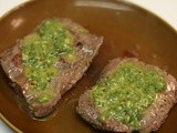 Flat Iron Steak w/Chimichurri Sauce