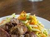 Slow Cooker Pork w/ Five Spice Blend and Napa Cabbage-Carrot Salad