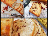 Dried Cherry Banana Chocolate Chip Bread