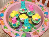 Easter Chocolate Peep Cupcakes
