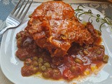 Grandma's Chicken Thighs Sauce and Peas