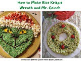 Grinch and Wreath Rice Krispie Treats