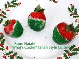 Italian Christmas White Chocolate Covered Strawberries