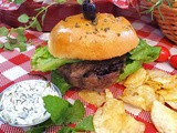 Lamb Burgers with Spinach Tzatziki Sauce