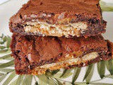 Peanut Butter Cracker Stuffed Brownies