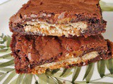 Peanut Butter Cracker Stuffed Brownies