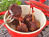 Slow Cooker Bourbon Cranberry Glazed Meatballs