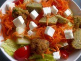 Feta and falafel salad