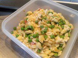 Lunch box: Orecchiette with peas and sausages