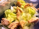 Lunch Box: Salad with fresh salmon