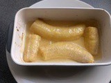 Oven baked banana with lemon juice