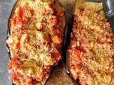 Vegetarian stuffed aubergine