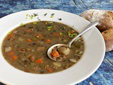 Bavarian-style German Lentil Soup (Linsensuppe)