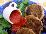 Pacific Northwest Dungeness Crab Cakes {with Roasted Red Pepper Sauce}