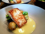 Pan-Seared Sturgeon with Chanterelles & Baby Yukons