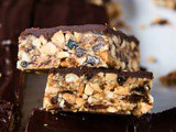 No Bake Choc Topped Nut Bars