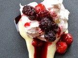 Warm Meringue With Custard And Berries