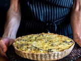 Leek and Mushroom Quiche with a Rye Crust