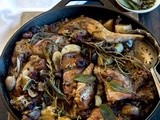 Marsala Braised Rabbit with Sage, Rosemary, and Tart Cherries