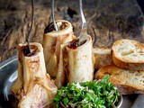 Roasted Bone Marrow and Parsley Salad