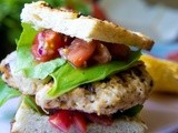 Turkey Burger, Spinach Pesto and Blackberry Buttermilk buns