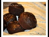 Chocolate and Ricotta cheese muffins for a white Valentine's Day