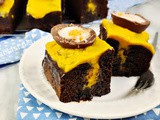 Cadbury Creme Egg Poke Cake