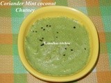 Coriander mint coconut chutney / kothamali puthina thengai chutney