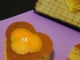 Homemade egg free soft spongy orange cake
