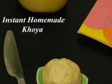 Instant homemade khoya - with no cooking - 150 th post