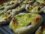 Baby Bacon, Leek, and Cheddar Quiches