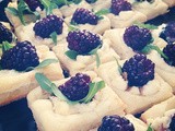 Blackberry Lemon Goat Cheese Squares