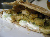 Chicken Souvlaki Pita with Skinny Tzatziki