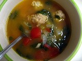 Mini Chicken Meatball Soup