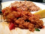 Pecan Crusted Tilapia and Spicy Tomato Basil Quinoa (i'm back!)