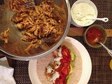 Smokey Roasted Chicken Tacos with Smokey Goat Cheese Crema