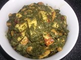 Paneer Palak With Cashew Nuts (No Onion-Garlic)